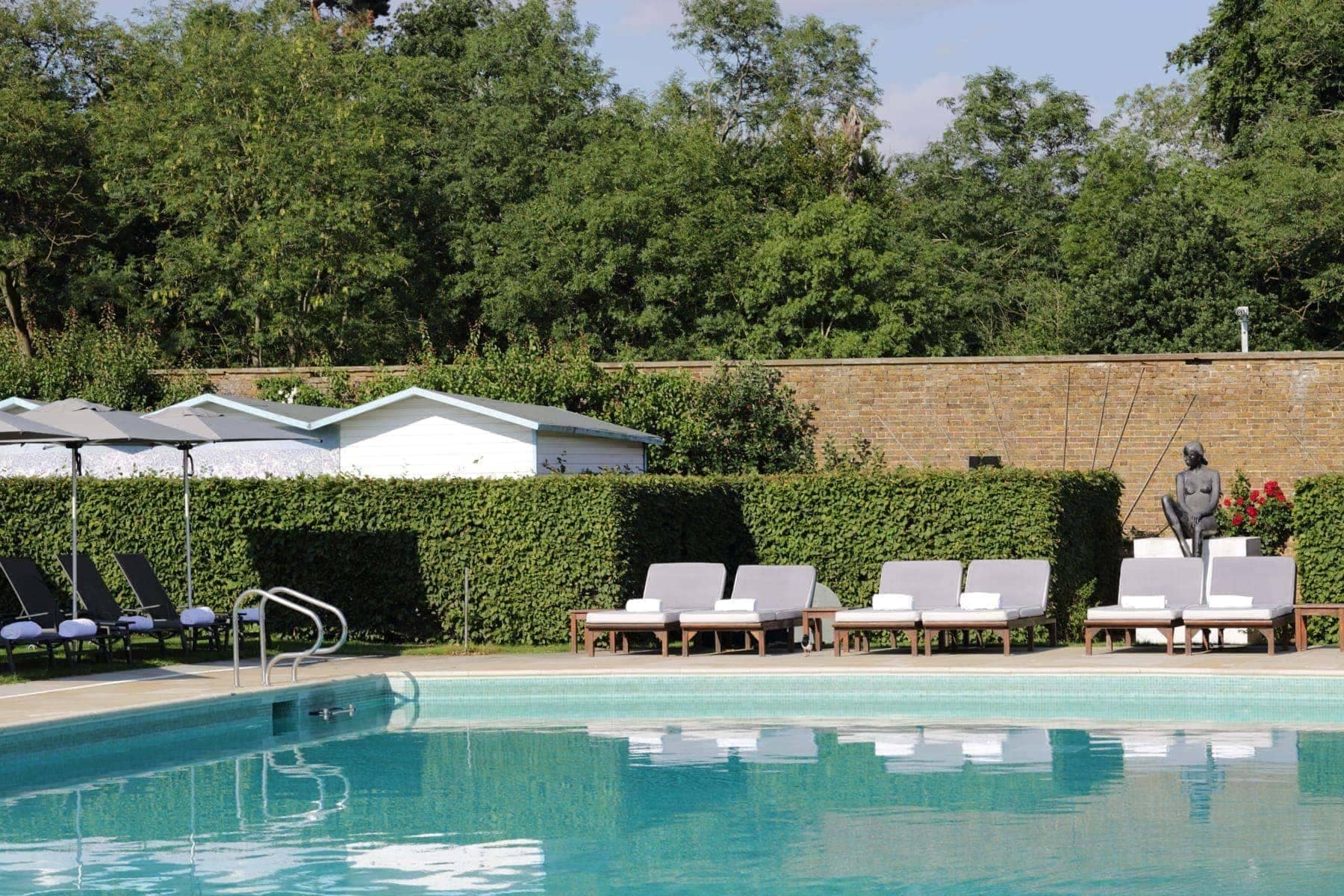 outdoor pool in the walled garden