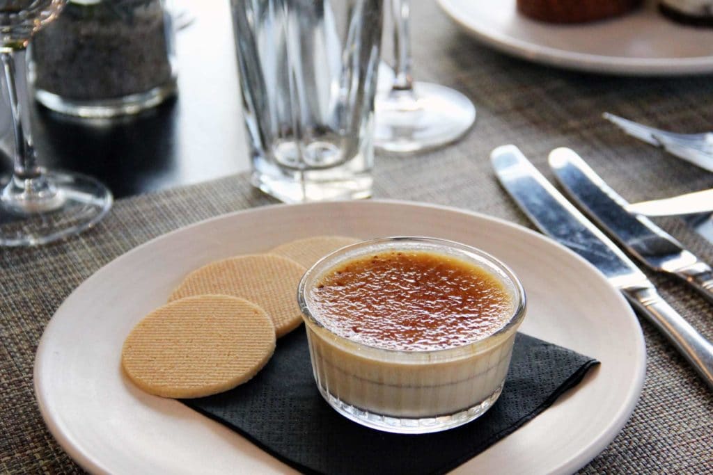 Creme Brulee at The Stables restaurant