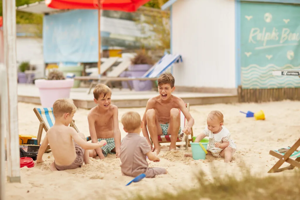 Kids playing on Ralph's Beach