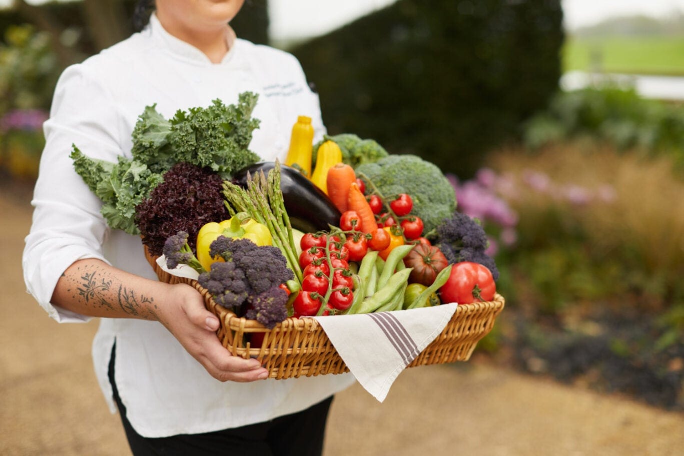 food from the garden at The Stables Restaurant