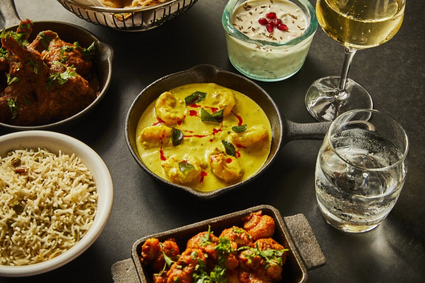 dishes at Madhus