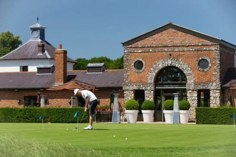 man playing golf