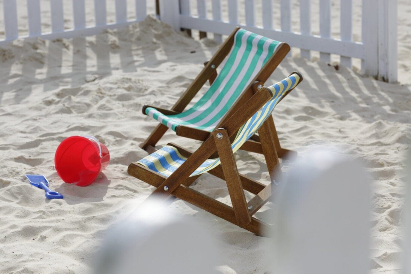 children's chairs on the beach