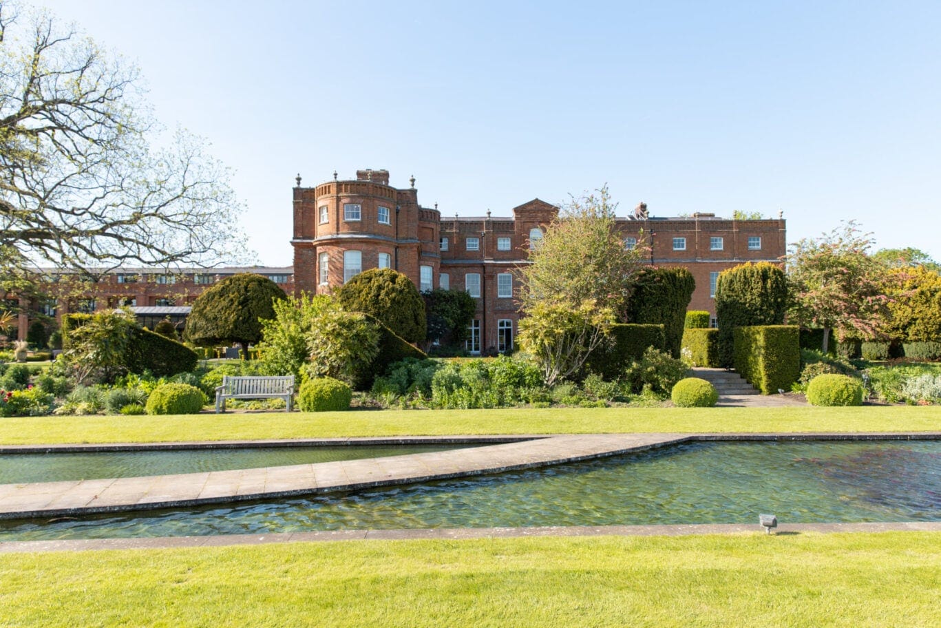 The mansion and formal gardens