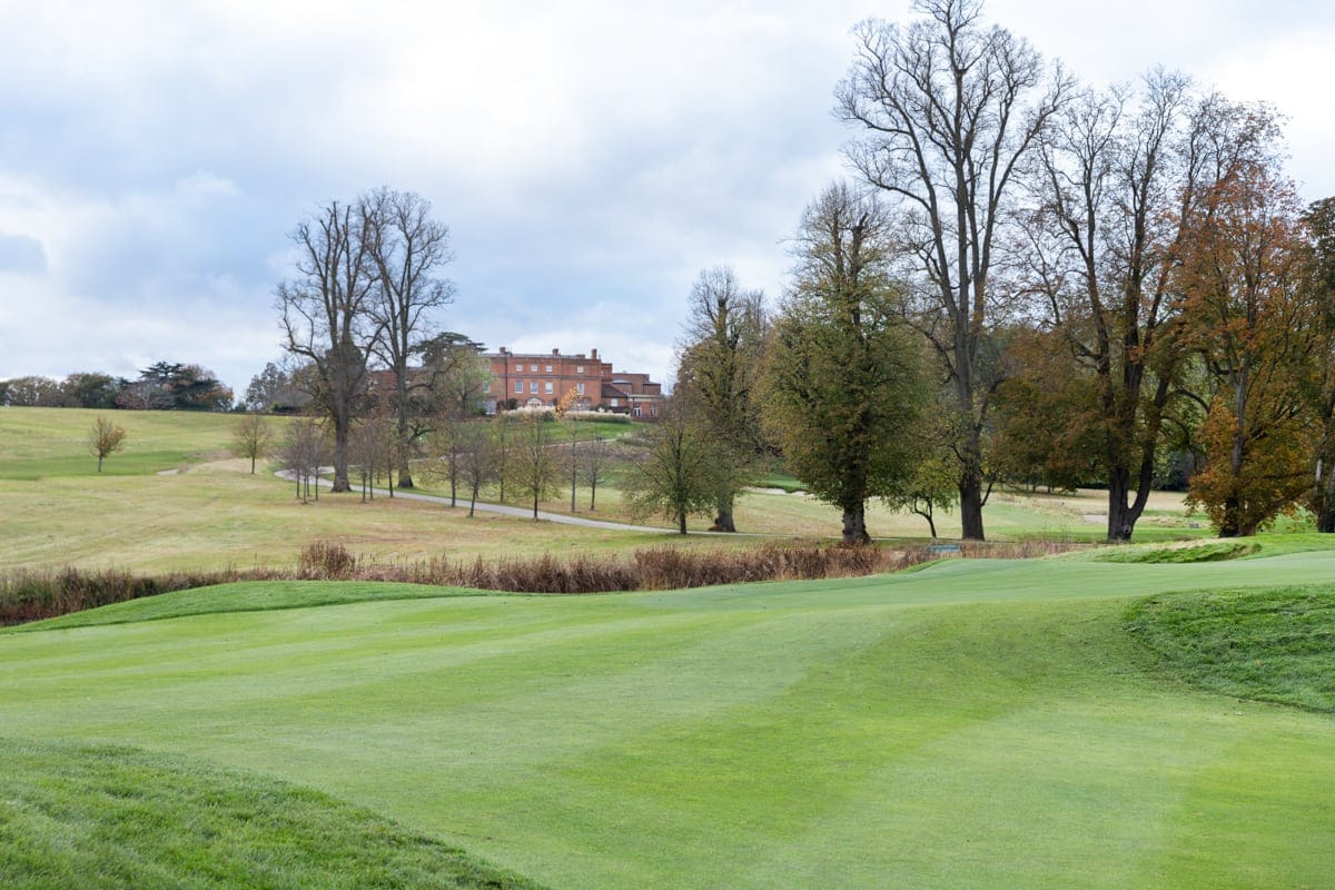 Golf course in autumn and winter