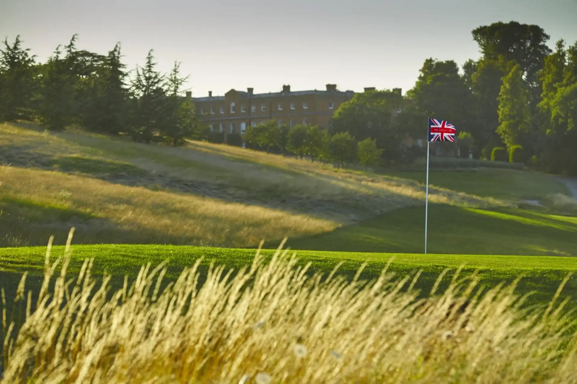 Golf at The Grove with flag flying