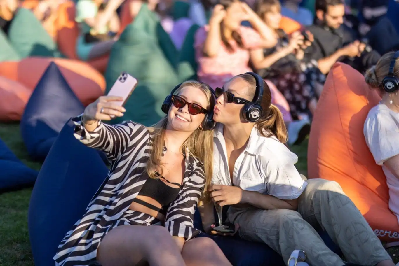Guest taking selfie at Everyman Cinema