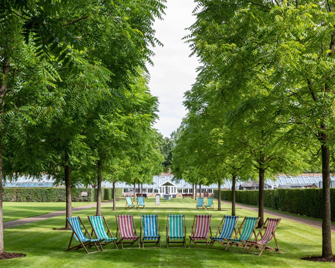 walled garden seating area