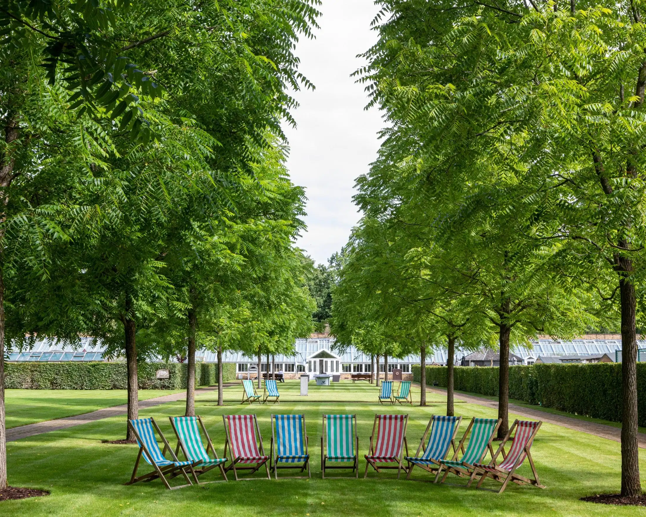 walled garden seating area