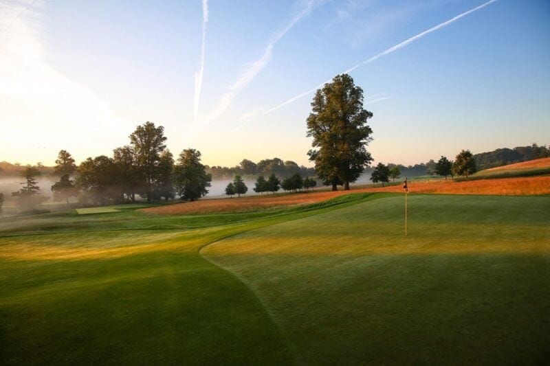 golf course in winter