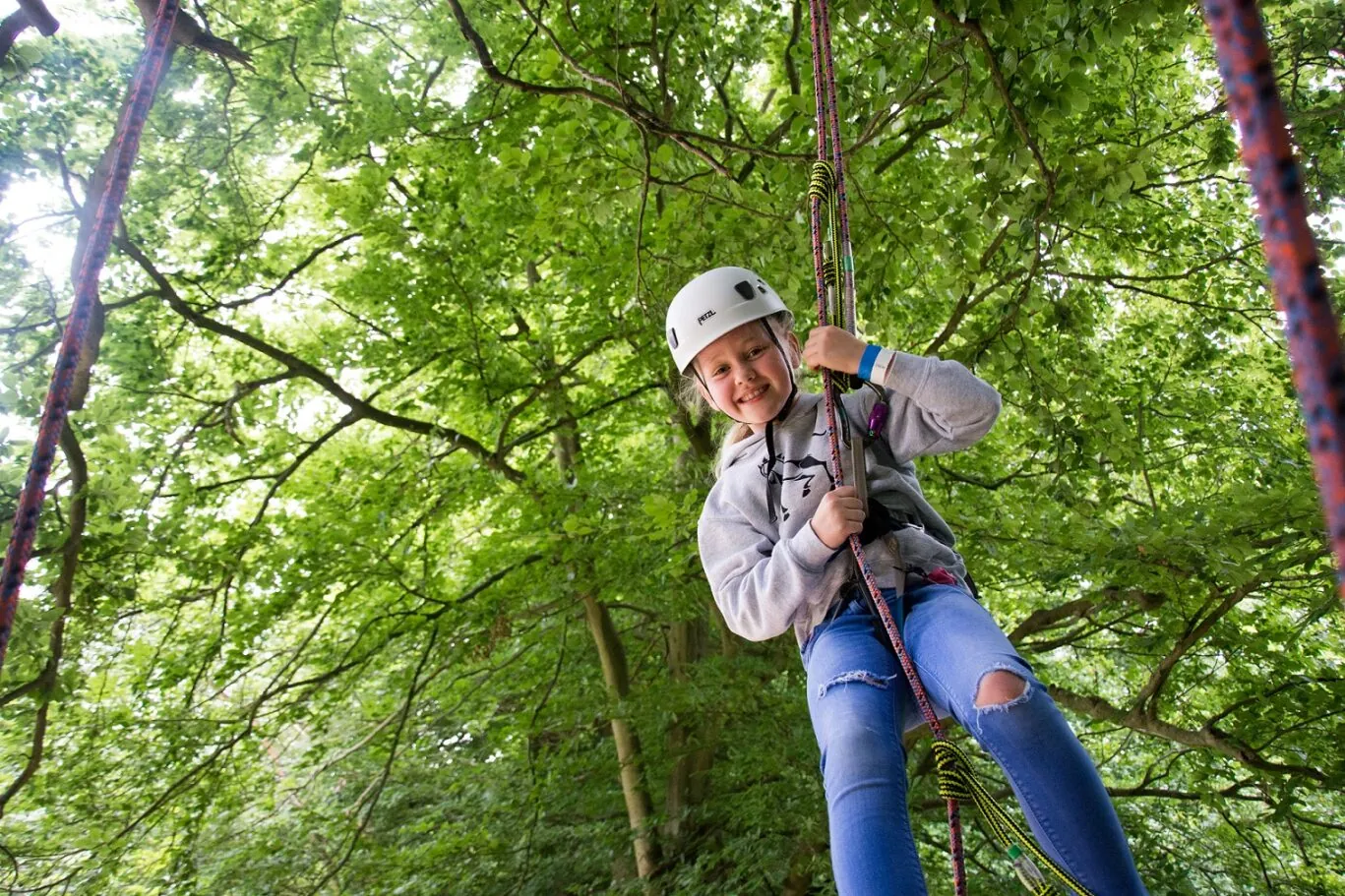 Child doing Tree climbing