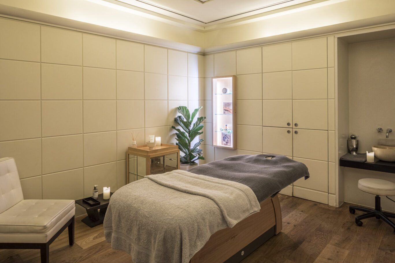 Treatment room in the Spa at The Grove