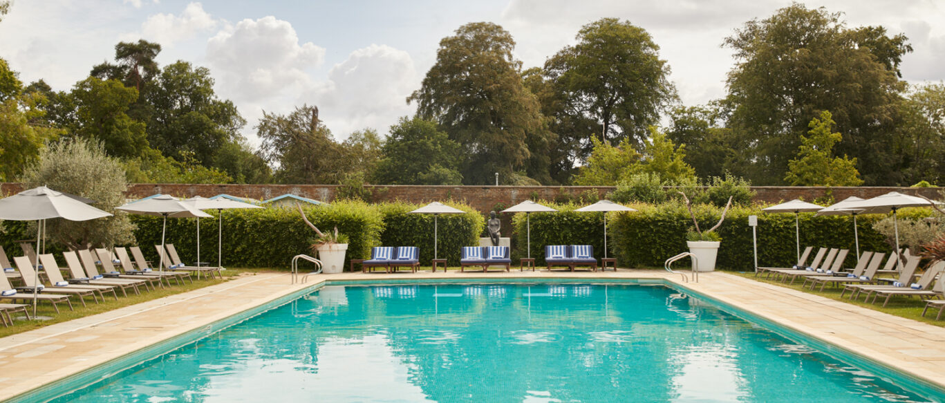 The outdoor pool at ralphs beach in the walled garden at The Grove