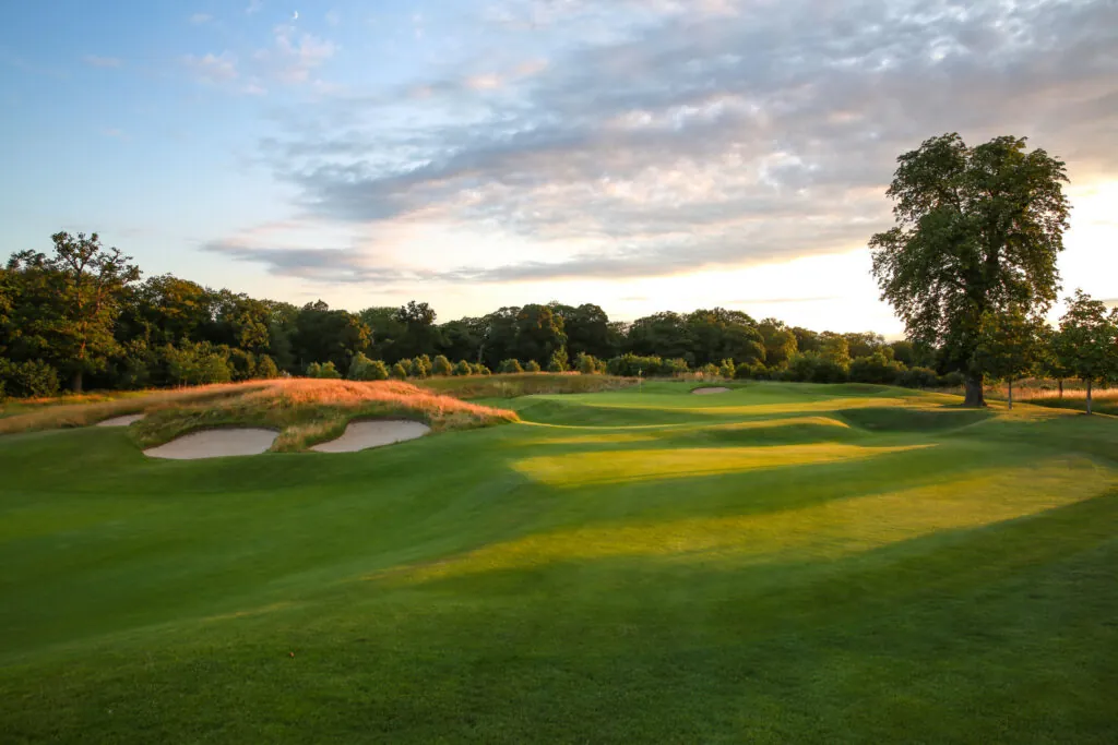 golf course in sunset