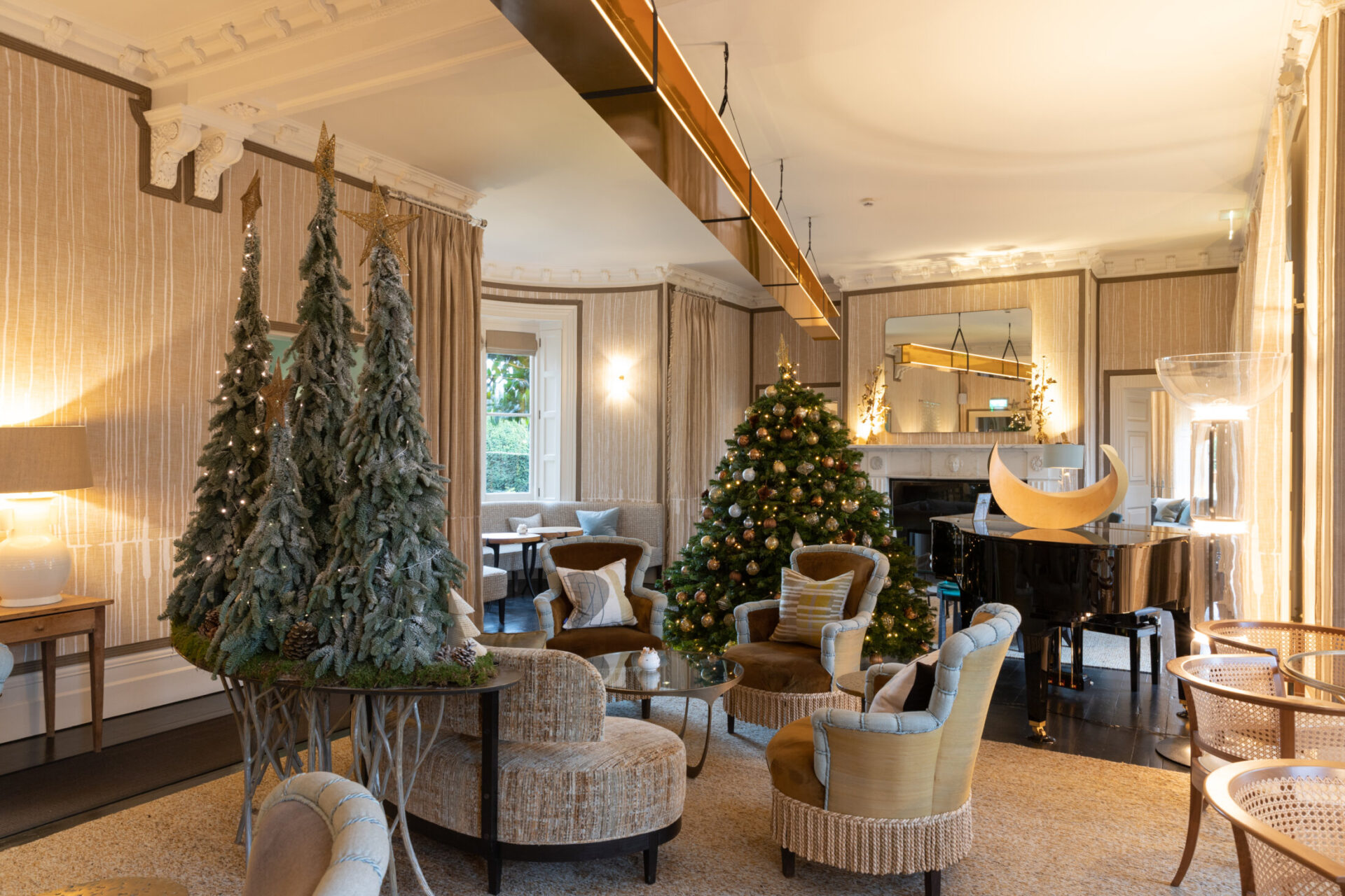 Christmas trees in the Lounges
