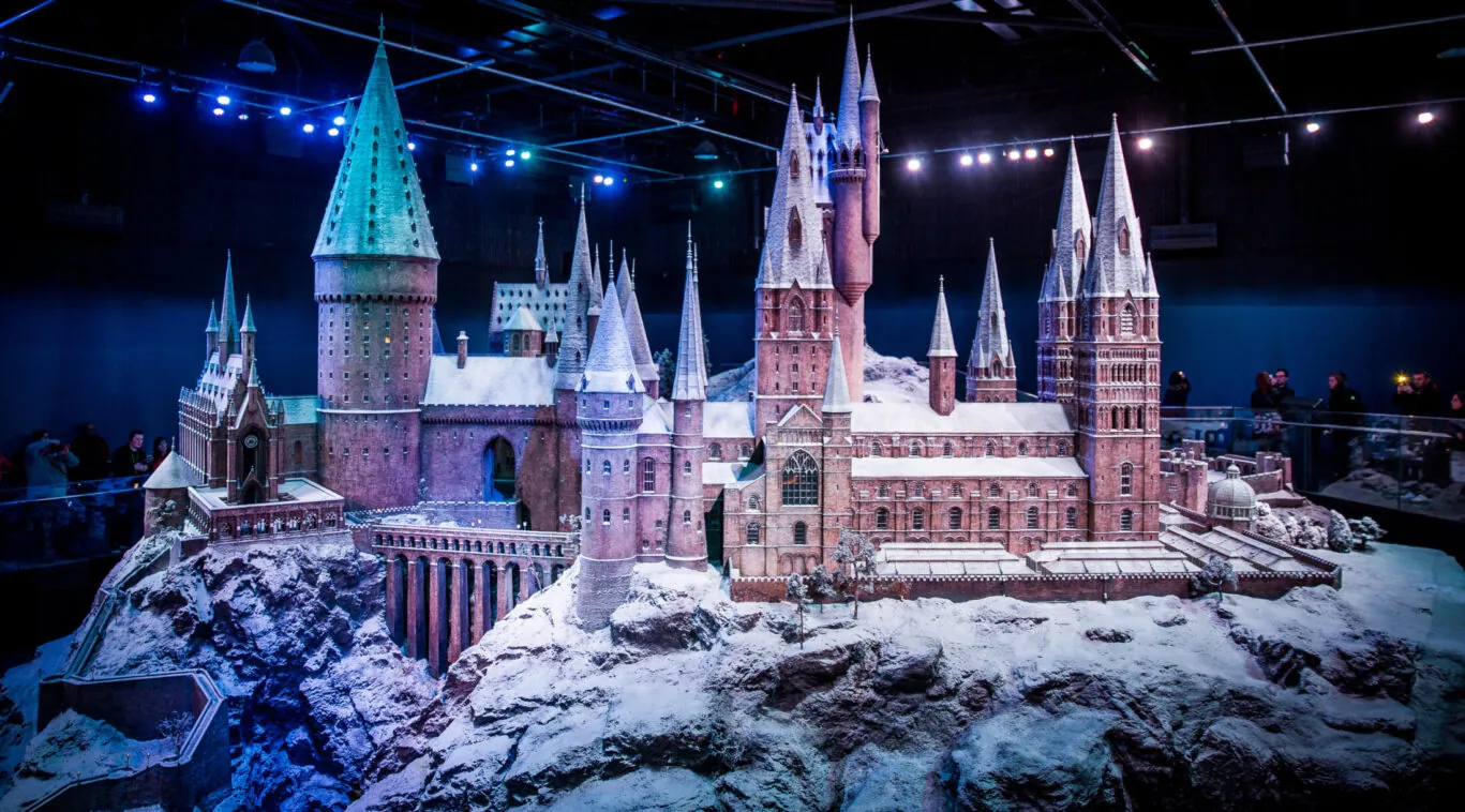 Hogwarts in the snow at Harry Potter Studios