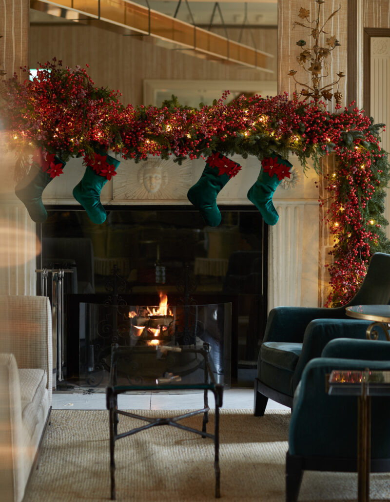 Festive fireplaces in the Lounges