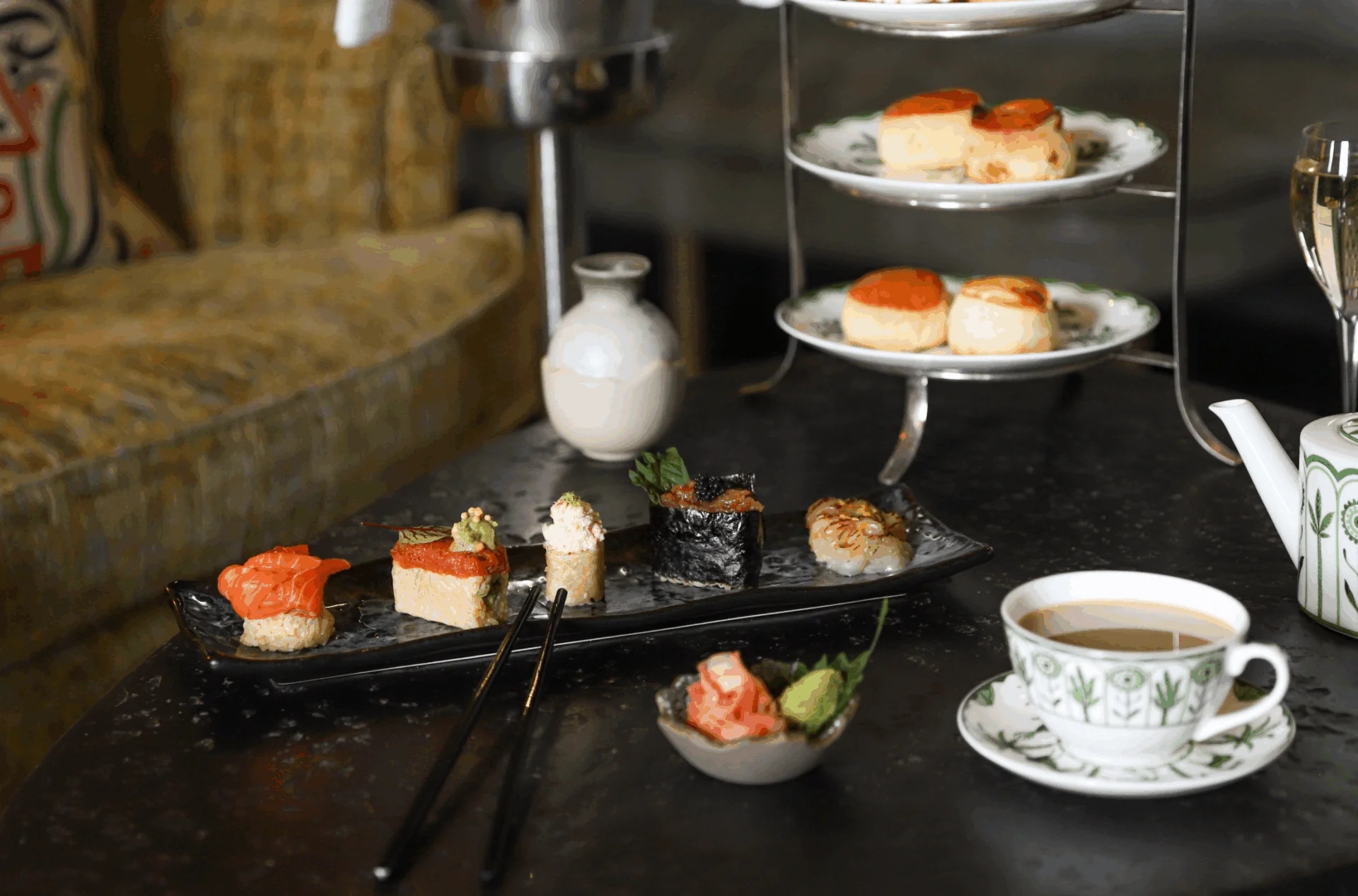 Sushi afternoon tea