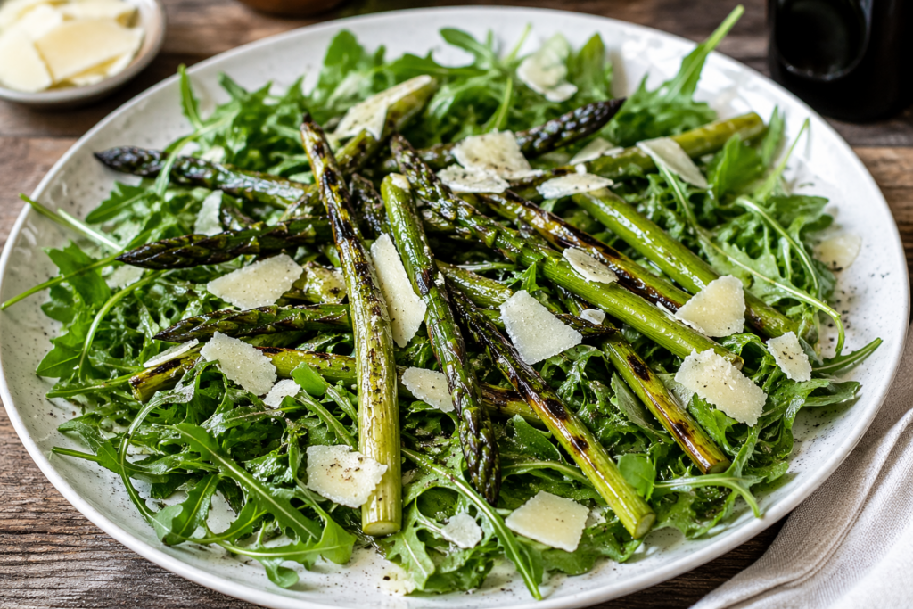 Charred asparagus salad