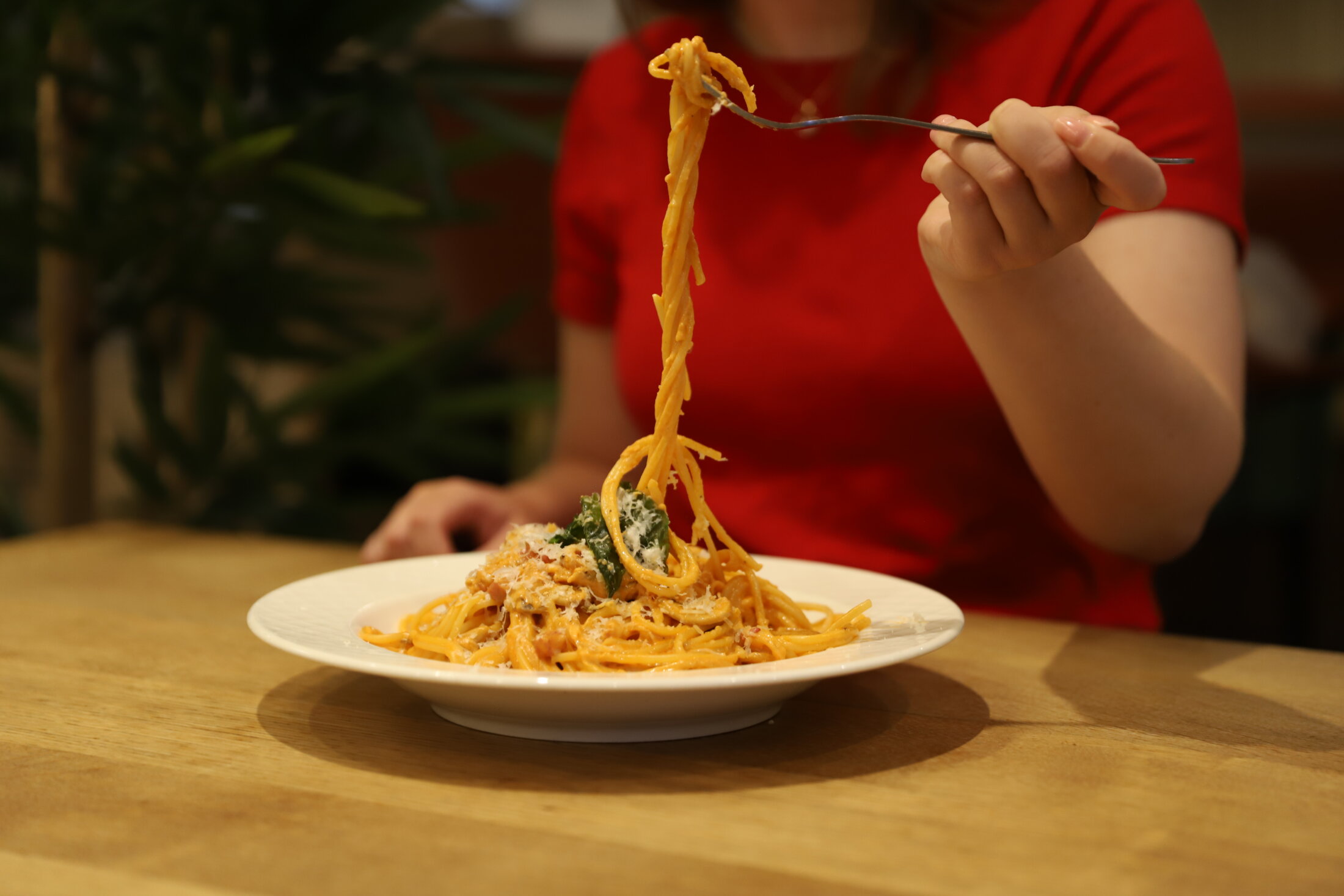 Tomato and mascapone spaghetti