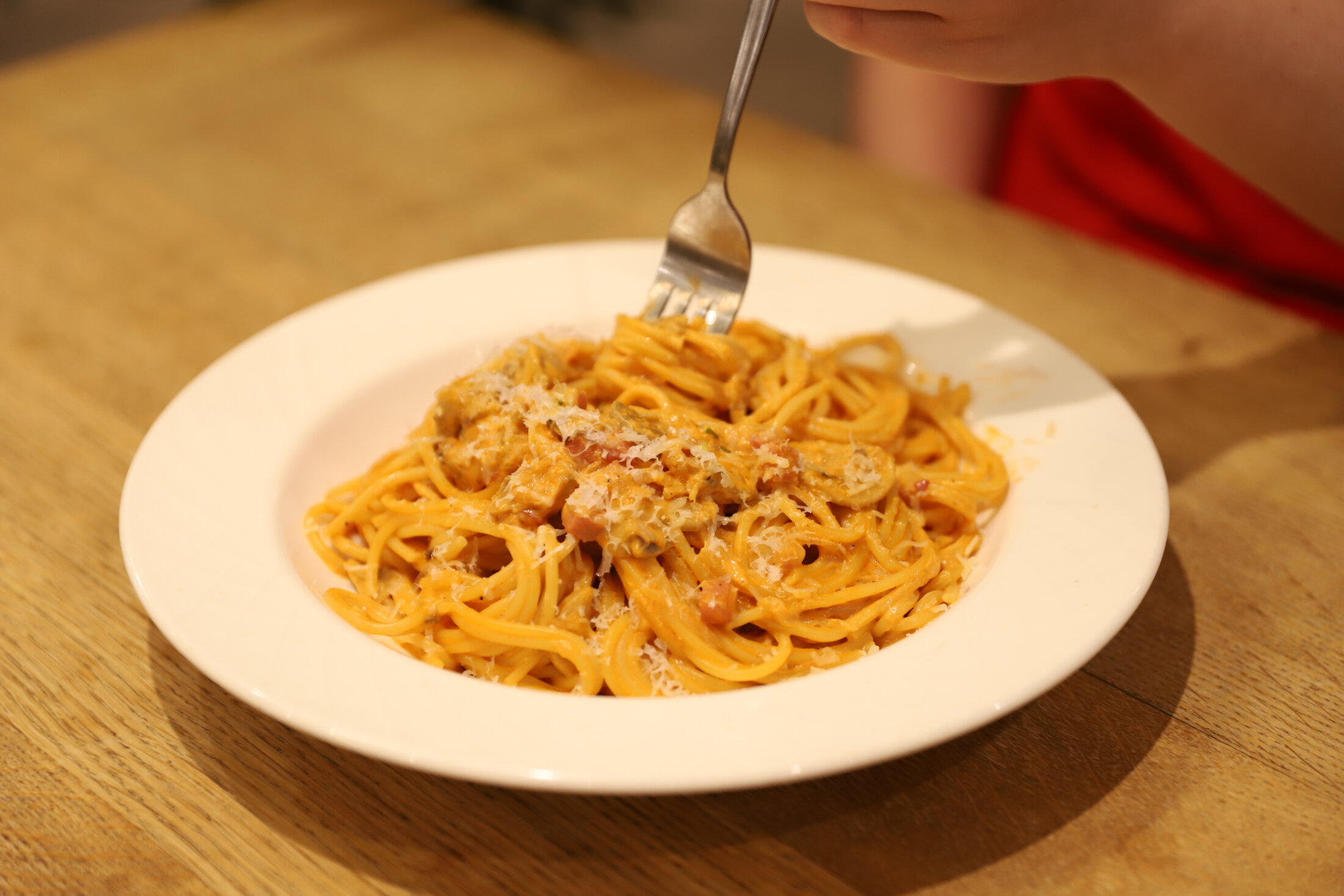 Tomato and mascapone spaghetti